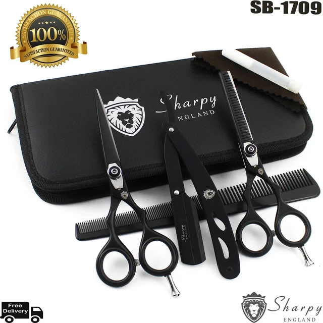 Ciseaux De Coiffure/barbier The Body Tools 14cm Noir - Acier Inoxydable, Réglables, Droitier