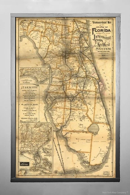 1891 MAP amp STANDARD guide quot map - 1891 Map Standard Guide Map Of The State.webp