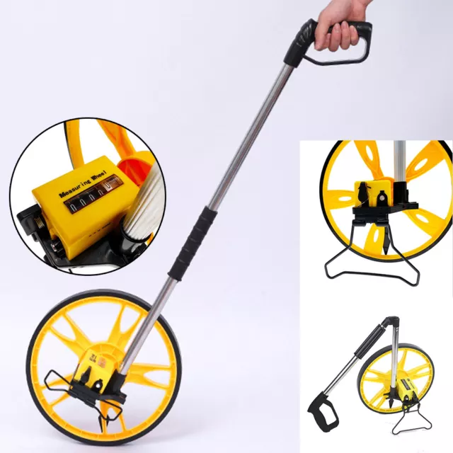 Foldable in Bag Surveyors Builders Road Land Distance Measuring Wheel with Stand