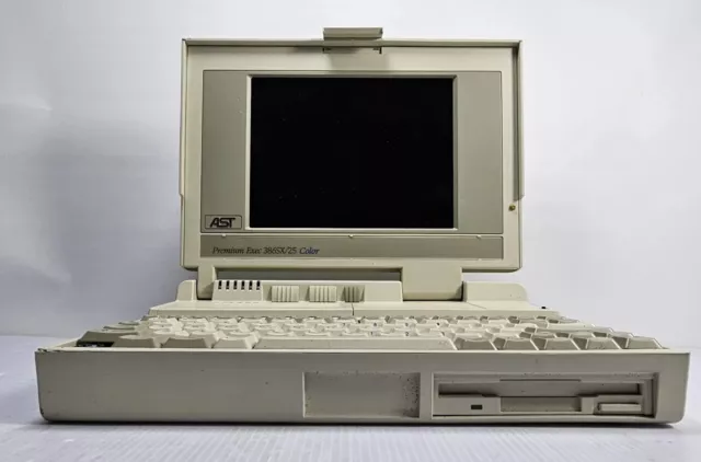AST Premium Exec 386SX/25 Laptop Computer UNTESTED Parts Or Repair VINTAGE