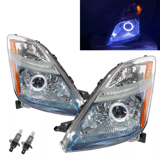 Fits TOYOTA PRIUS XW20 MK2 06-09 5D Guide LED Angel-Eye Halogen Headlight CH LHD