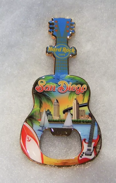 Hard Rock Cafe San Diego V17 City Bottle Opener Guitar Magnet
