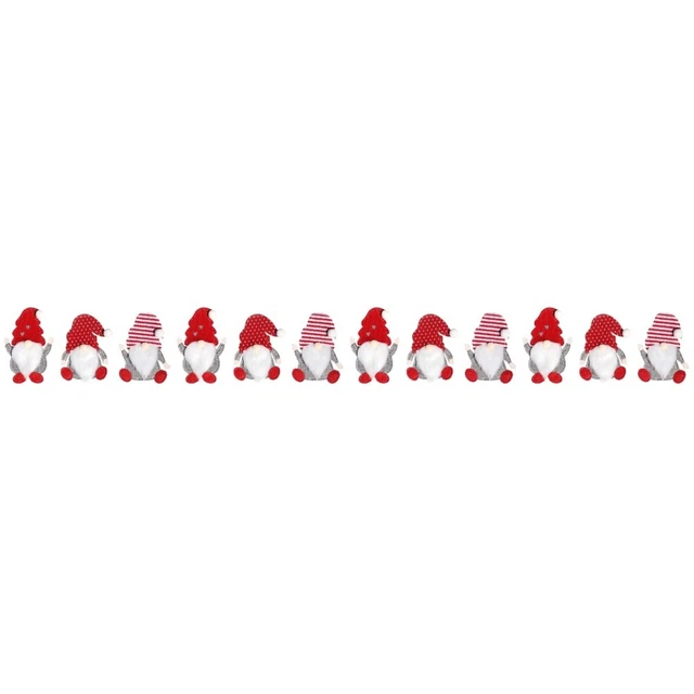 12 pz Bellissima Borsa Copertina Posate Gnome Tema Cartoni Natale