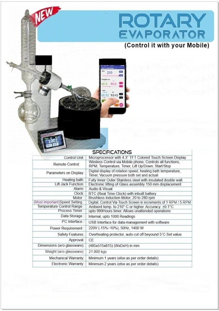 Rotary Evaporator Control it With Your Mobile