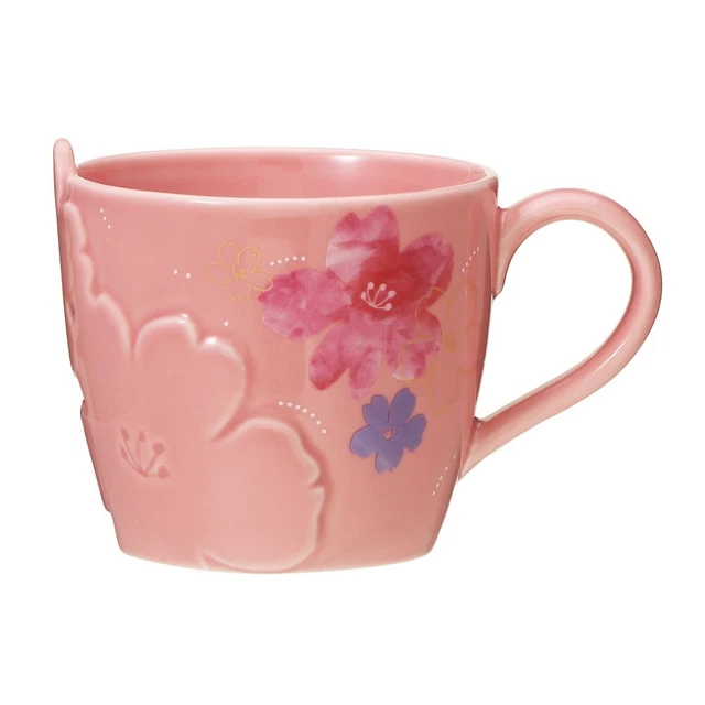 STARBUCKS SAKURA CHERRY Blossoms 2024 mug flower embossed 355ml JAPAN
