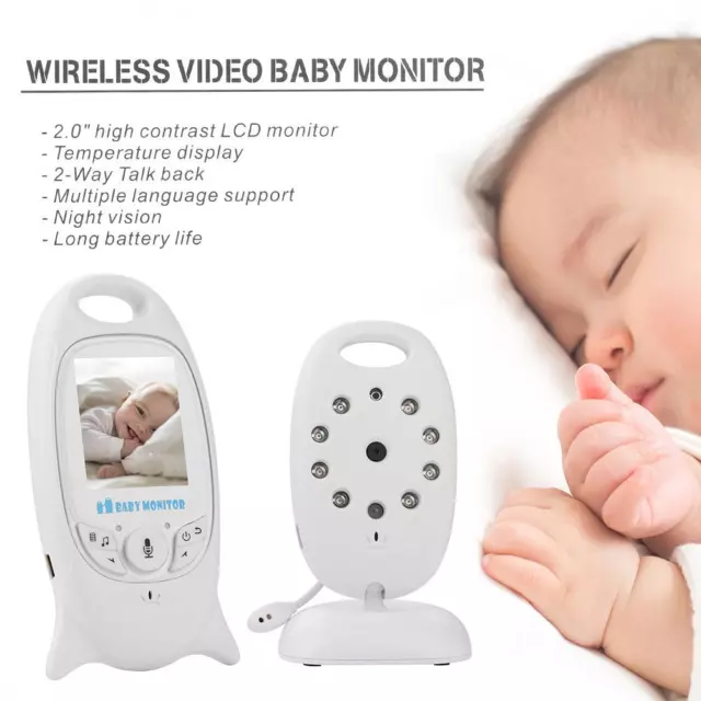 Wireless Baby Monitor with Surveillance Camera Portable Temperature Monitoring