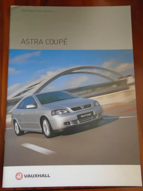 Vauxhall Astra Coupe range brochure 2003 Ed 1