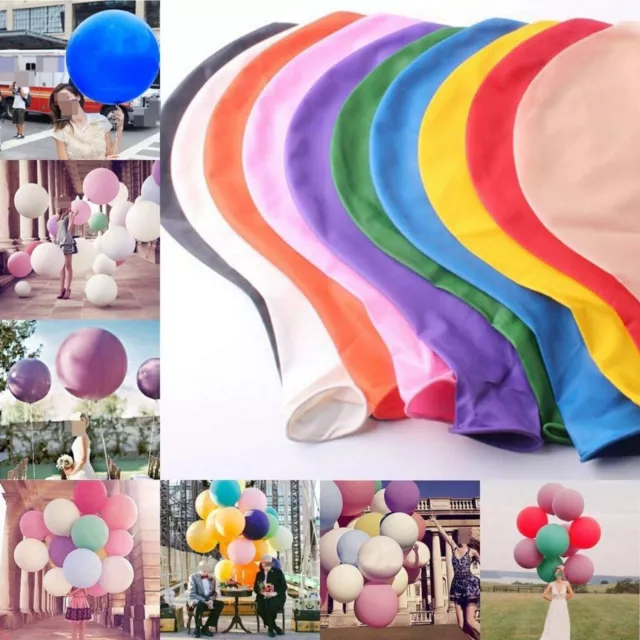 6Pcs 36"Inch Large Giant Big Latex Balloons Birthday Party Wedding Various Color