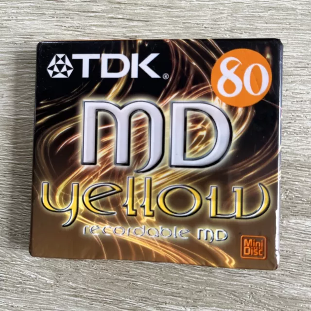 NEUF | Mini Disc | TDK MD 80 | Yellow | Recordable MD