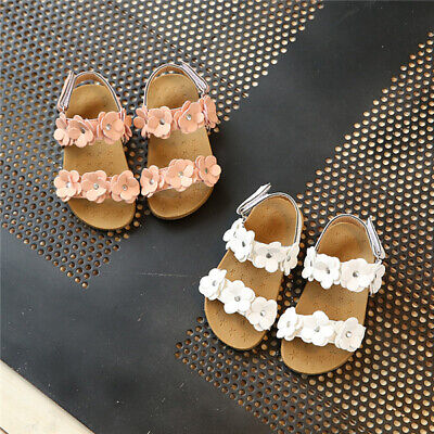 Summer Toddler Baby Girls Flower Open Toe Beach Sandals Kids Holiday Comfy Shoes