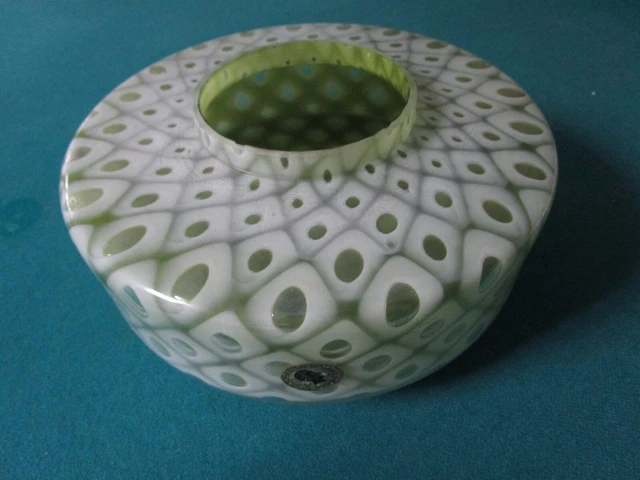 工芸品 FORNASA De MVRAN A L'INSEGNA DEL MORETO Vintage Fornasa De Murano l'Insegna Del Moreto White Inside