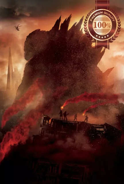 Godzilla 2014 Official Cinema Original Movie Film Wall Art Print Premium Poster