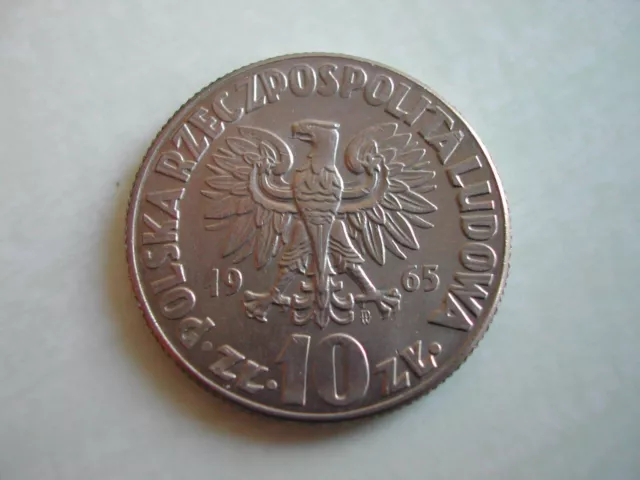 RARE monnaie POLOGNE - 10 zloty Copernic 1965 MW - 10 zlotych Mikołaj Kopernik