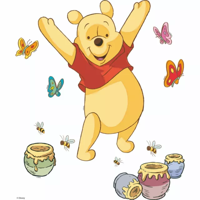 Calcomanía de pared Winnie the Pooh Disney pegatina decoración del hogar arte mural habitación infantil para niños 2