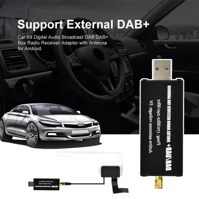 Car Digital DAB+Adapter Tuner Audio Radio Box USB Receiver Antenna Android UK 3