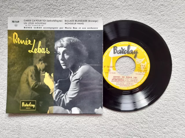 45T 7" RENEE LEBAS MARIO BUA "13 - Garde Ça Pour Toi" BARCLAY 70169 FRANCE VG++)