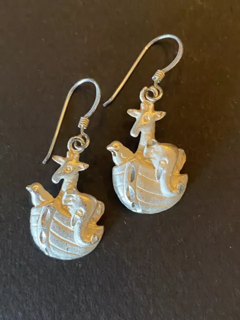 Sterling Silver Noah’s Ark Earrings