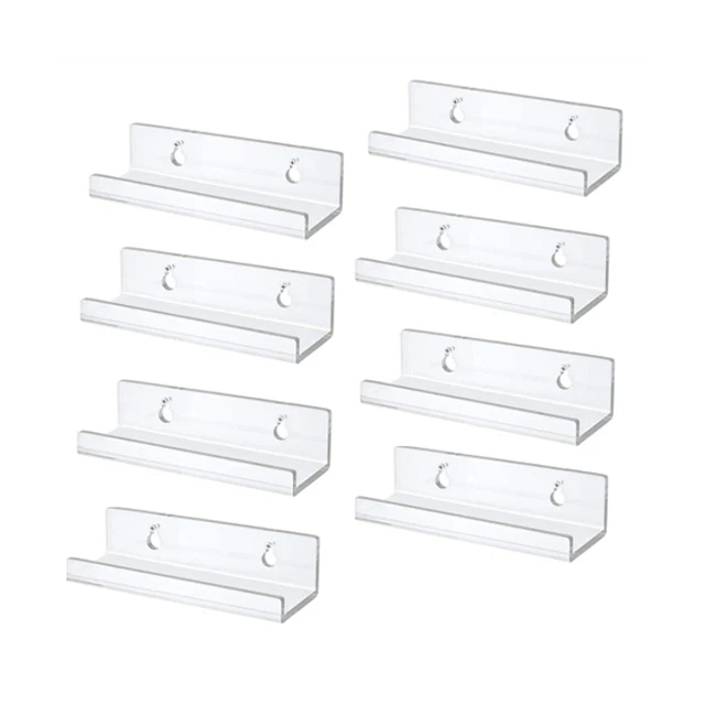 8 Pack Clear Vinyl Record Shelf Wall Mount Acrylique Album Record Holder Di2419