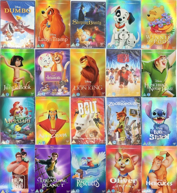 Disney Classics DVDs with Numbers O Ring Slip Cover [Brand New] Free P&P