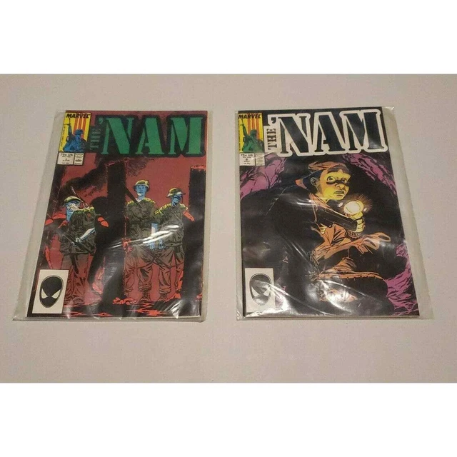 Marvel The NAM Comic Books Lot of 2 Vietnam April & July Vintage 87