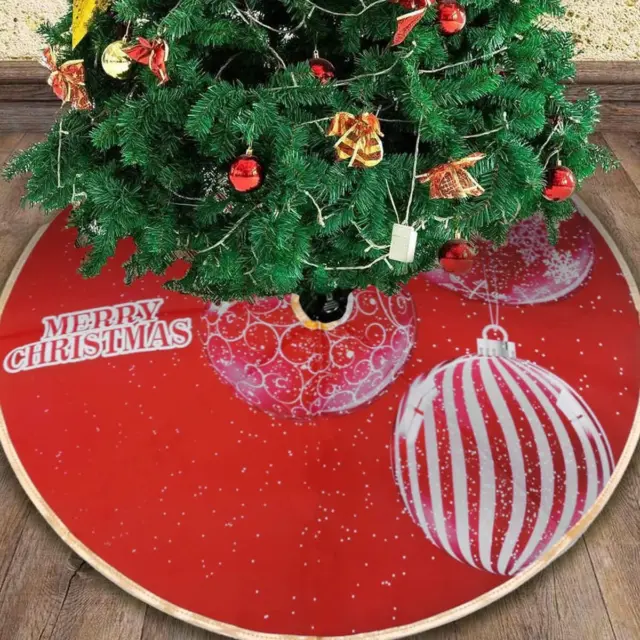 Tappeto per Albero Di Natale, Decorazioni Base Tappetino Rosso/Bianco Albero Di