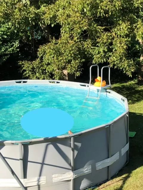 Intex Swimming Pool 16 Feet Diameter 4.5’ High, Plus Air Source Heat Pump Filter