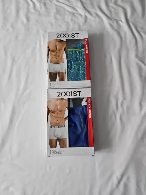 Mens 2(X)IST Sliq Micro Boxer Trunks