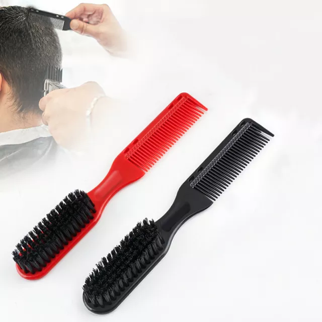 Double-sided Comb Brush Black Small Beard Styling Brush Professional Shave B BII
