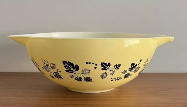 Vintage Pyrex Bowl Yellow Gooseberry Cinderella Mixing Bowl 26cm Jaj Retro