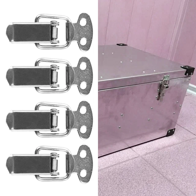 4 pz set clip morsetto di cattura molla in acciaio inox 90° caricato disegno a molla