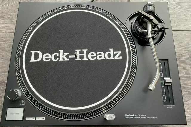 Technics SL-1210 MK2 Matte Black Wrapped Faceplate Cover With Screen Printing