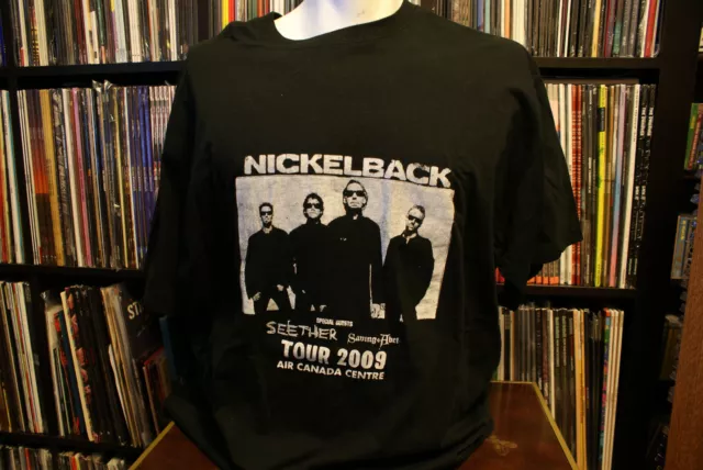 Nickelback Dark Horse tour 2009 Toronto XL X-Large black t-shirt Air Canada ACC