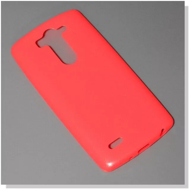 Custodia Silicone Back Case Fluo Cover Gel Glitter Ultra Sottile Lg G3 S Rossa