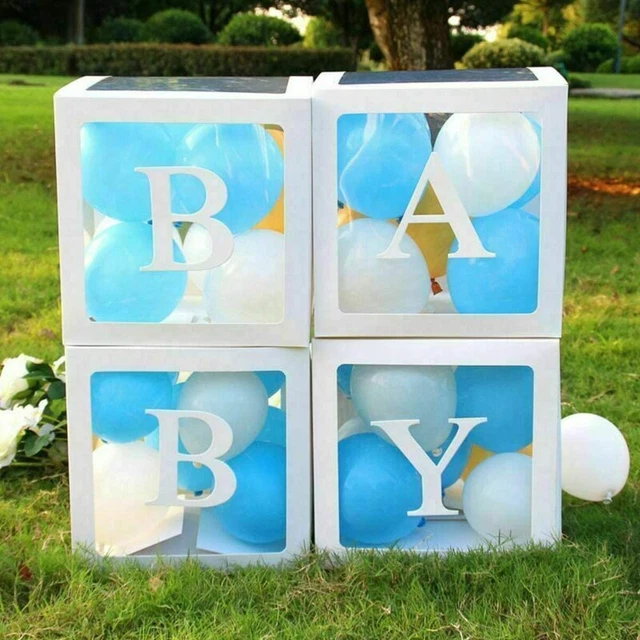 DIY Transparent Balloon Box with Letters Gift Boxes Baby Shower Birthday Party D