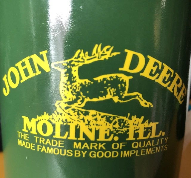 Coffee Beverage Cup Mug Ceramic John Deere Licensed Product Green and Yellow