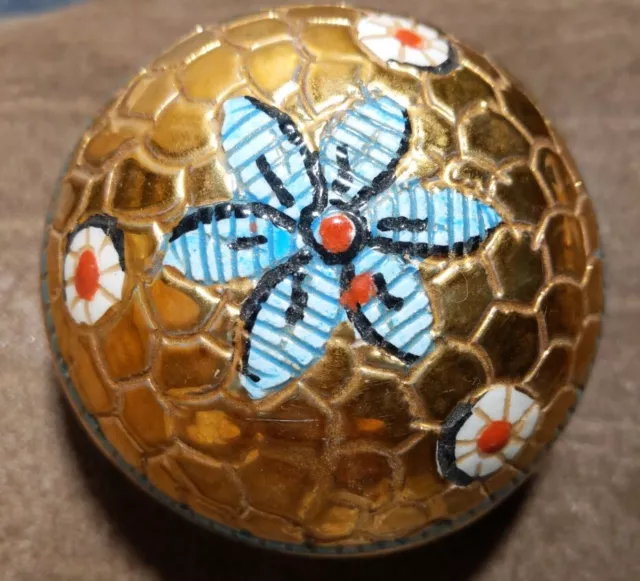Italian Pottery Mosaic TRINKET Jewelry BOX   Italy Ceramiche Darte Sambuco Mano