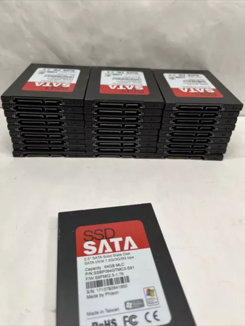 Phison 64GB MLC SSD SATA SSB064GTMC0-S-91 -Lote de 28