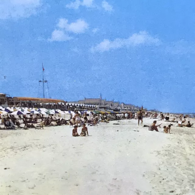 Virginia Beach Scene Cavalier Club Vintage Postcard Ocean White Sandy Beach