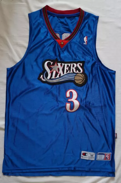 Nba basket genuine jersey, maillot: Champion Phila Sixers Iverson authentic 50