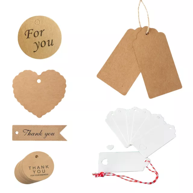 100pcs Kraft Paper Gift Tags Wish Bottles /Wedding/Homemade Craft  DIY Label