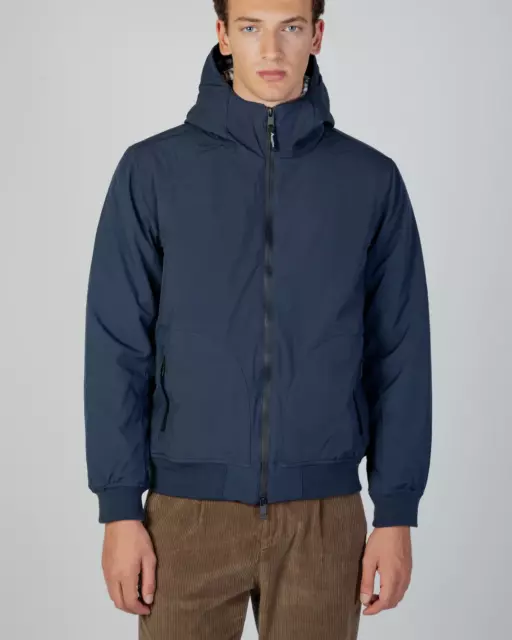 Aquascutum Active Chaqueta con Capucha JK008-FW Azul Marino Nuevo FW23/24