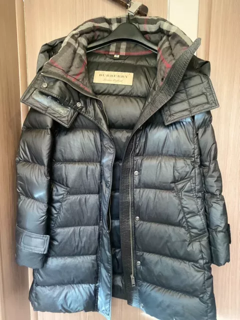 Burberry black down feathers puffer coat jacket