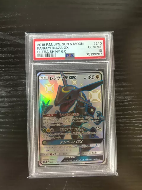 2018 Pokemon Japanese GX Ultra Shiny Shiny Super Rare Holofoil #240 Rayquaza  GX - BGS PRISTINE/Black Label 10 - Pop 4 on Goldin Auctions