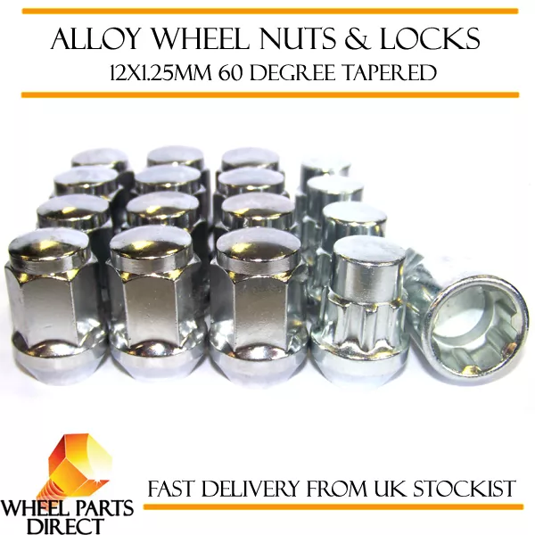 Wheel Nuts & Locks (12+4) 12x1.25 Bolts for Nissan NV200 09-16