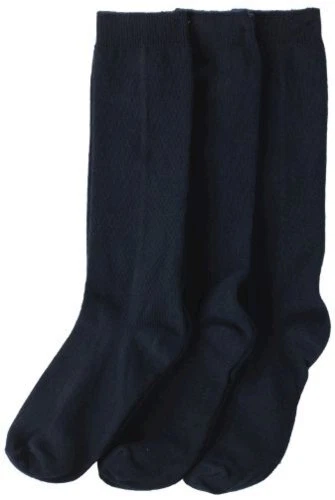 Big Girls'  School Uniform Knee High  (Pack, Navy, Size Medium xEux