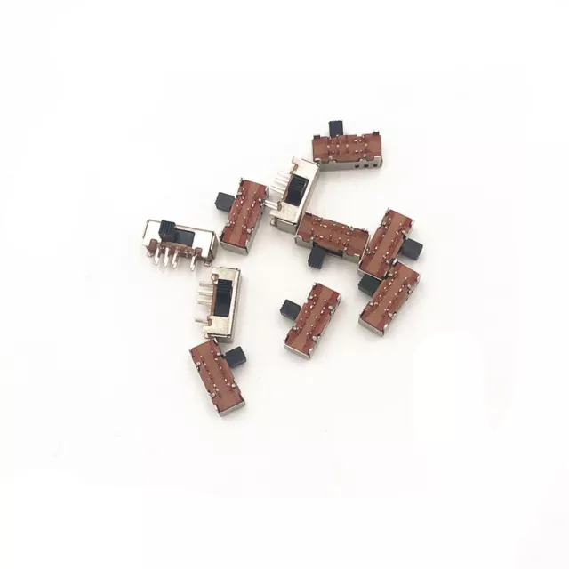 10 Pcs Panel PCB 8 Pin 3 Position DP3T Slide Switch Side Knob 0.5A 50V SK23D05G6