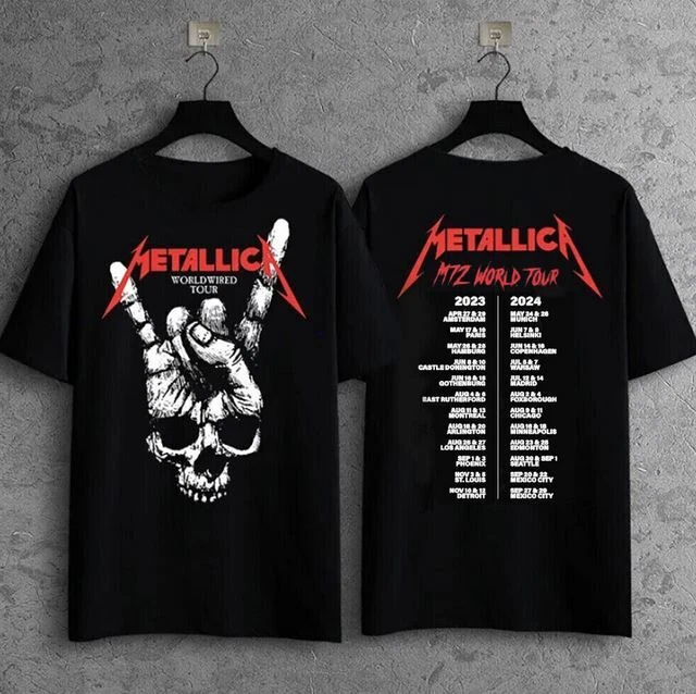 TOUR 2023 2024 Metallica M72 World TShirt Band Seasons S3xl Metal
