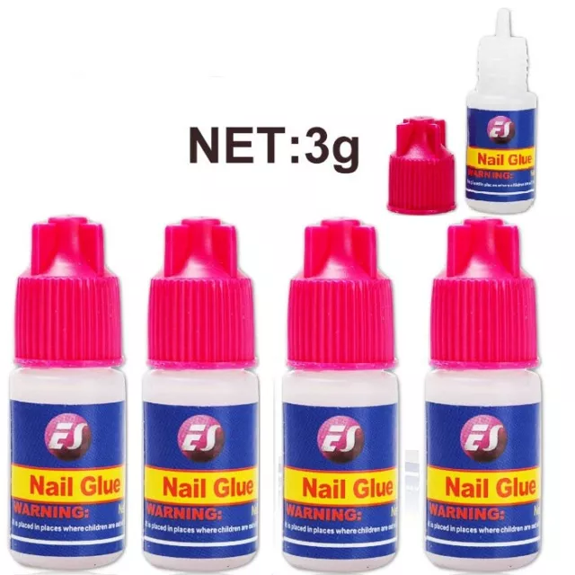 Nail Glue 3g Extra Strong Quick Dry Adhesive Bond Nails Art Tips Acrylic Gel UK