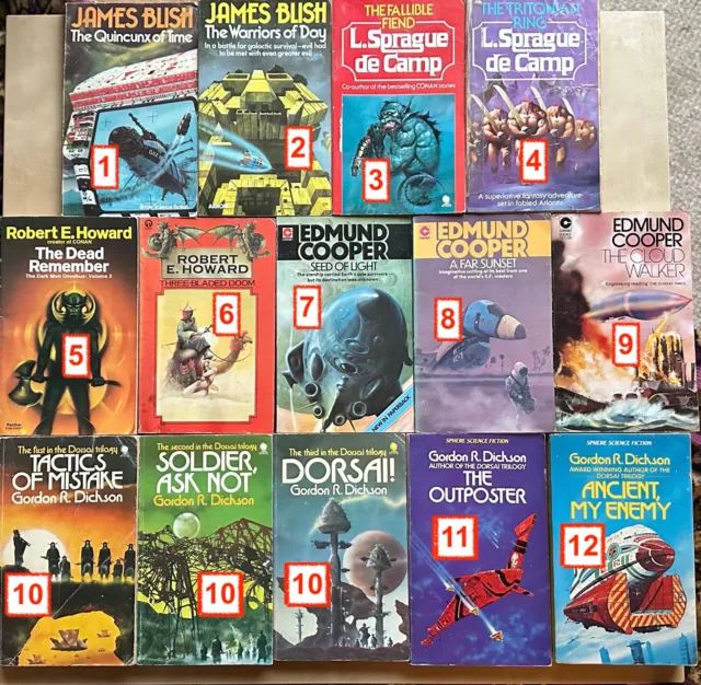 vintage sci-fi books - various authors & titles