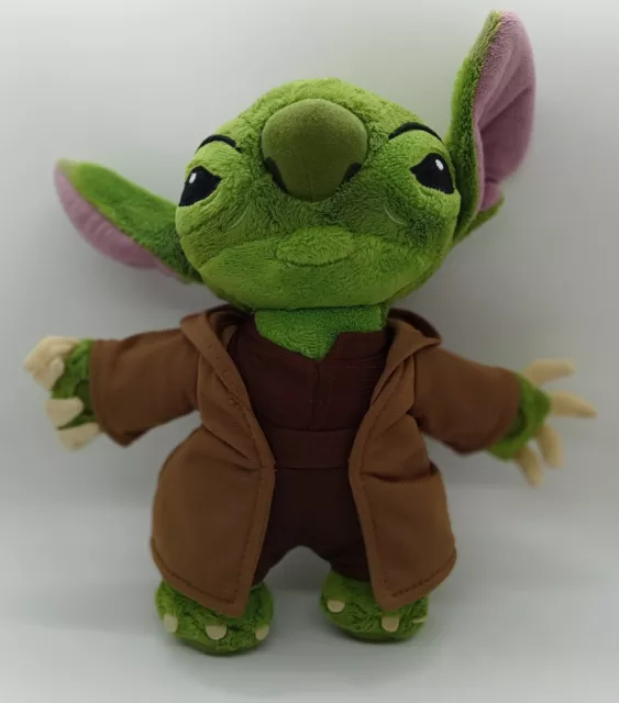 Disneyland Paris Stitch as Yoda Star Wars 9" Soft Toy Plush Comforter